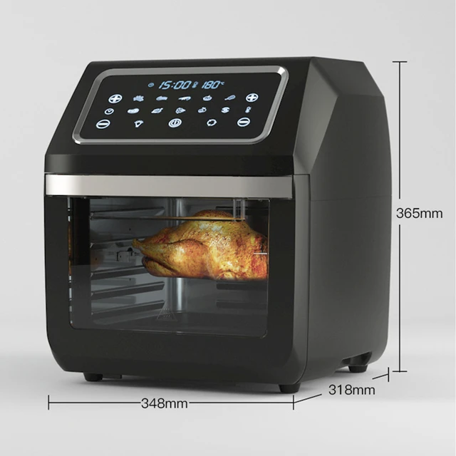 110V/220V Air Fryers, Household 1700W 12L Automatic Intelligent Oil-Free  Electric Fryer with HD Visual Window, Multifunction No Oil Air Oven for