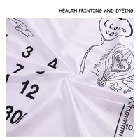 Newborn baby Monthly Growth Milestone Blanket Photography Accessories for Rug baby boy girls props Background Cloth 3