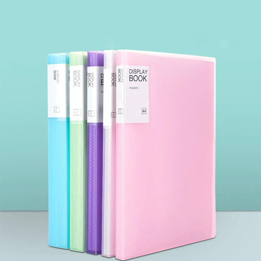 A4 30pages Document Bag Waterproof File Folder Plastic Transparent Large Capacity File Pouch Office School Supplies