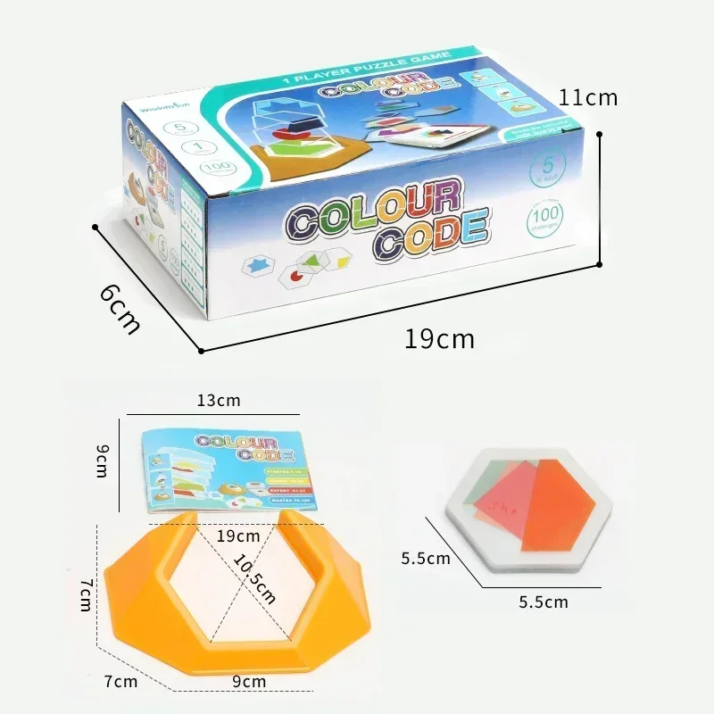 Color Code Puzzle Educational Children Logic Board Game Jigsaw