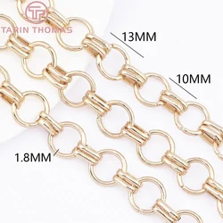 24K Gold Color Iron Necklace and Bracelet Chains - High - Quality DIY Jewelry Accessories (9290 - 24K Gold Color)