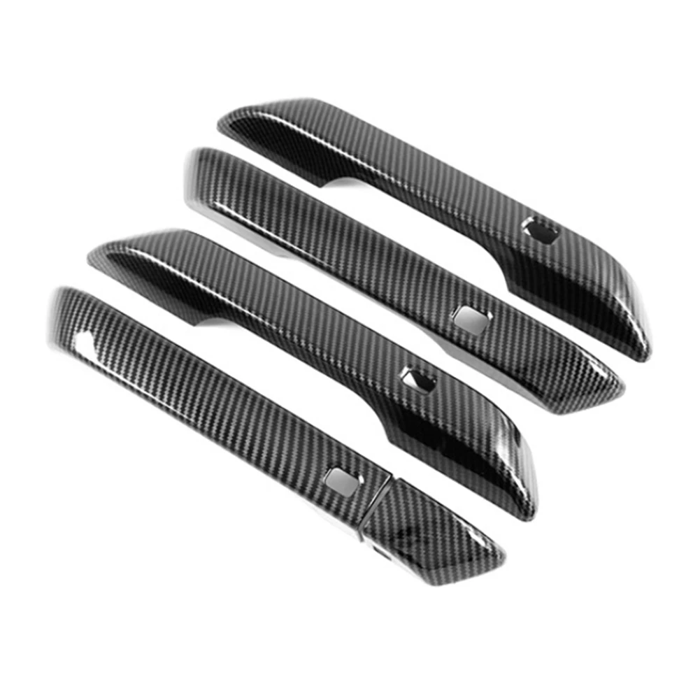 

For Kia Carnival KA4 2020 2021 2022 Car Carbon Fiber Door Handle Cover Trim Frame Decor Sticker Accessories,with Keyhole