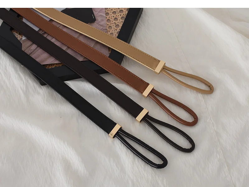 Cintura annodata in corda di cuoio per decorazione da donna abbinata a cappotto maglione gonna accessori piumino cintura in vita sigillo in vita_voghion.com