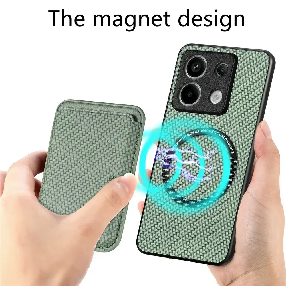 Luxury Leather Magnetic Detachable Card Holder Case