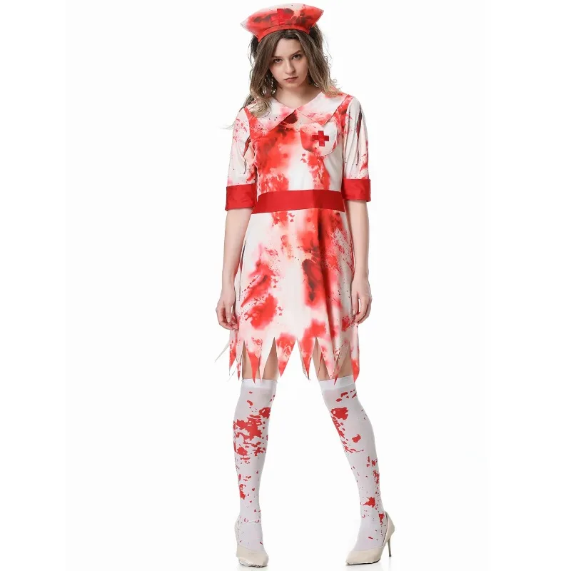 

Halloween Carnival Party Scary Horror Vampire Zombie Nurse Cosplay Costumes Adult Fancy Dress for Women