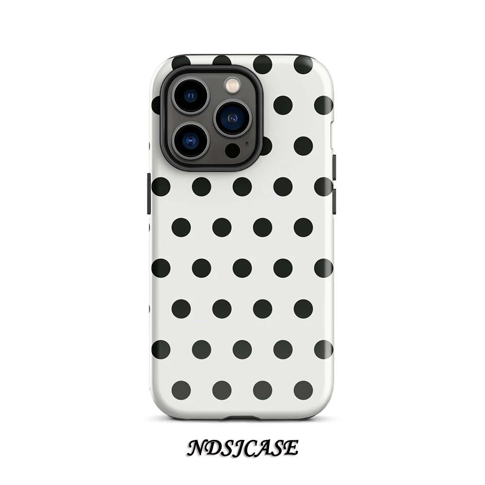 Luxury Classic Polka Dot Double-Layer Back Cover - Lovely Phone Case