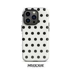 Luxury Classic Polka Dot Double - Layer Back Cover - Lovely Phone Case - iPhone 14 Plus (FLR - RS65119)