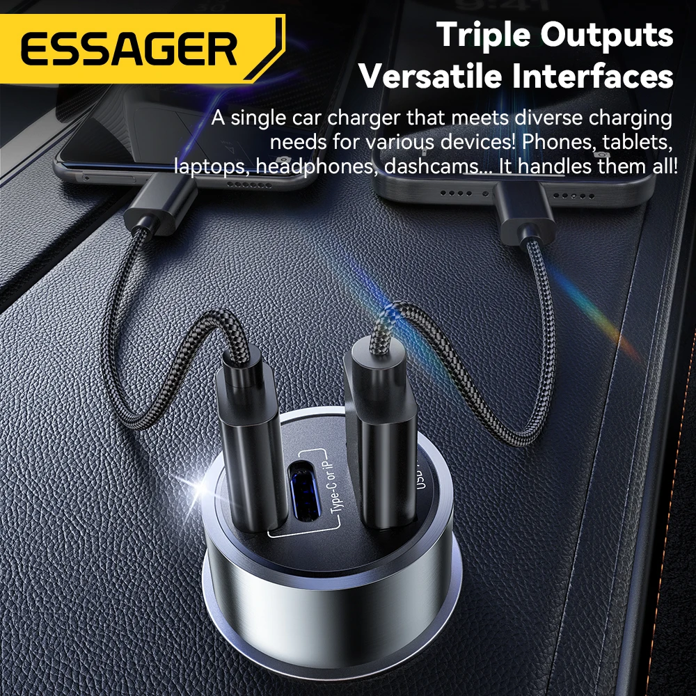 Essager Car Charger USB Type C 45W
