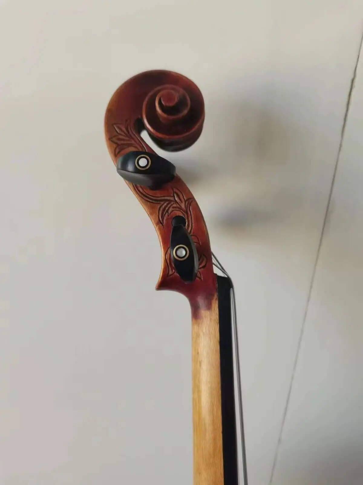 4/4 size Violin solid flamed maple back spruce top hand carved nice sound K3163