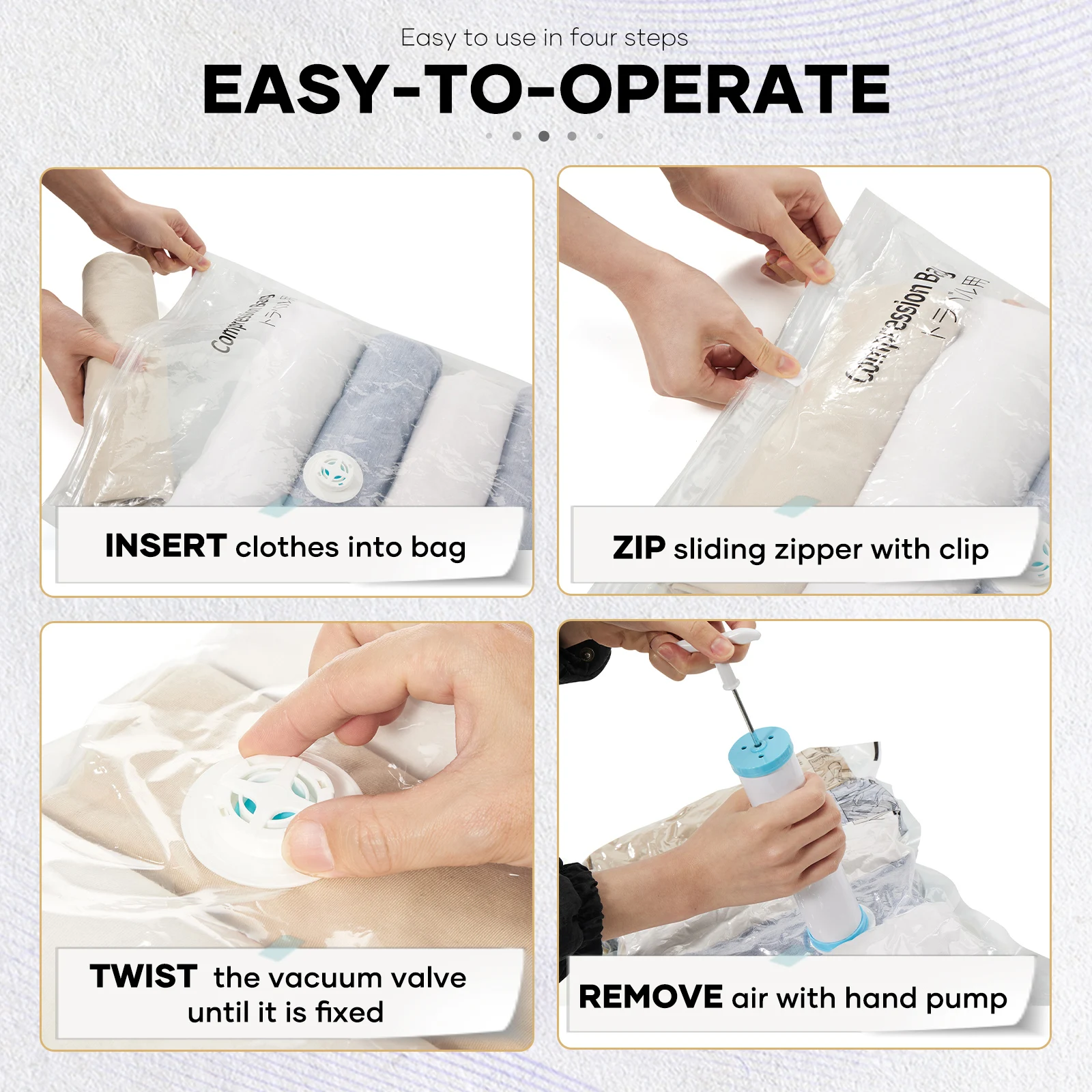 40*25*20 Business Vacuum Compression Travel Backpack Set with Hand Pump Airplane Carry-On Compliant + Hidden Storage Compartment