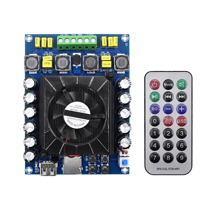 Xh-A123 Muslimpower Scheda Amplificatore Digitale Stereo Dual-Channel 2 X160W Supporto U Disk Tf Card