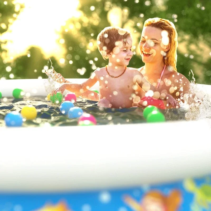 Inflatable Kids Swimming Pool Wading Pool for Toddlers Durable Swimming Summer Outdoor Round Kids Adult