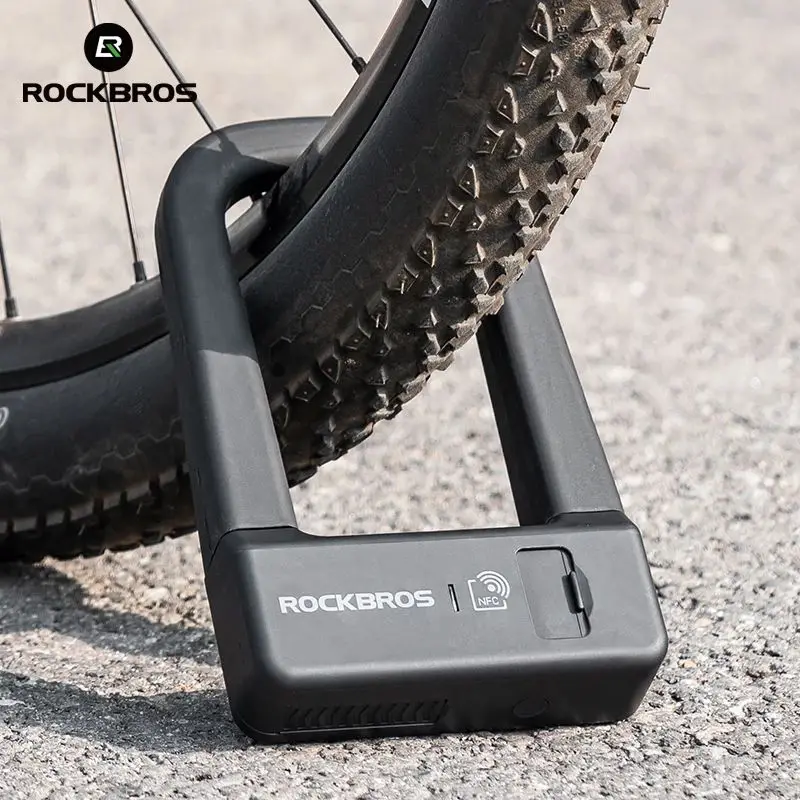 ROCKBROS 自転車スマートロック NFC ロックアルミ合金高強度防水盗難