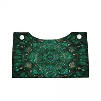 Custom Flower Of Life Dot Art Facial Tissue Box Cover Rectangular Mandala Geometric Pattern PU Leather Tissue Box Holder for Car 2
