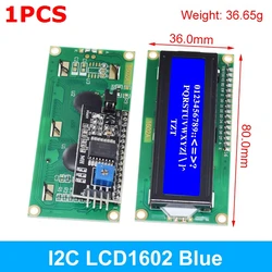 16x2 Character LCD Display with Blue/Yellow Green Screen & I2C Interface (1PCS I2C 1602 Blue)