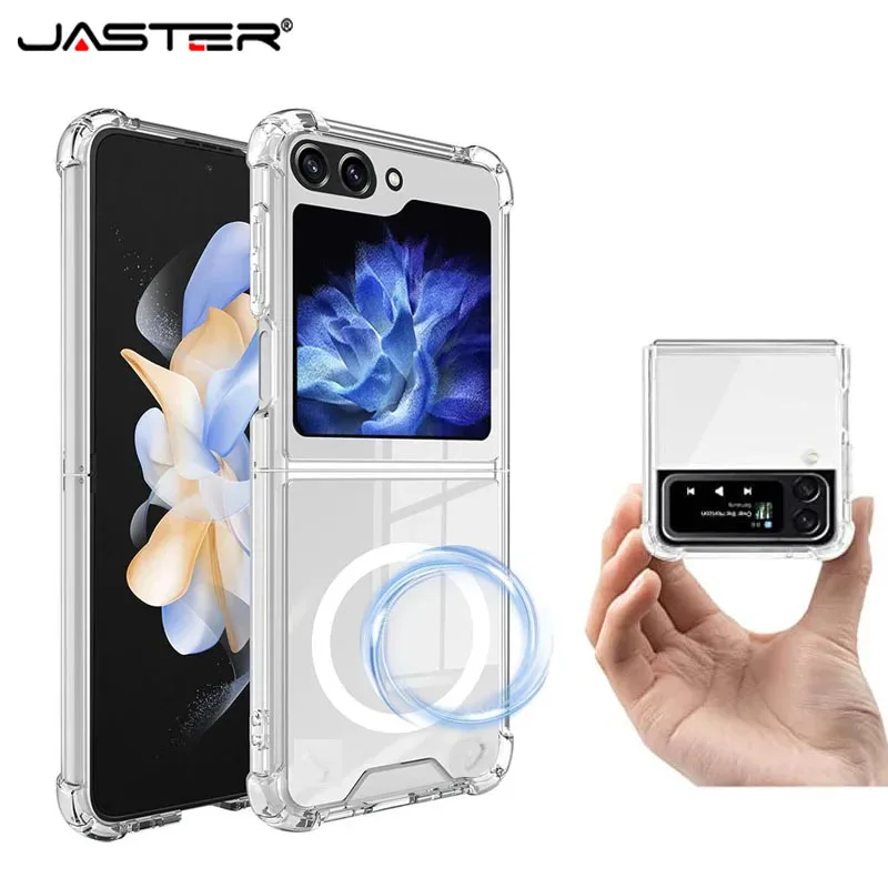 Custodia Magnetica Trasparente Per Samsung Galaxy Z Flip 5 4 3 Per Custodia Magsafe Slim Antiurto Per Samsung Z Flip 5 Z Flip 4 Zflip 3 Cover