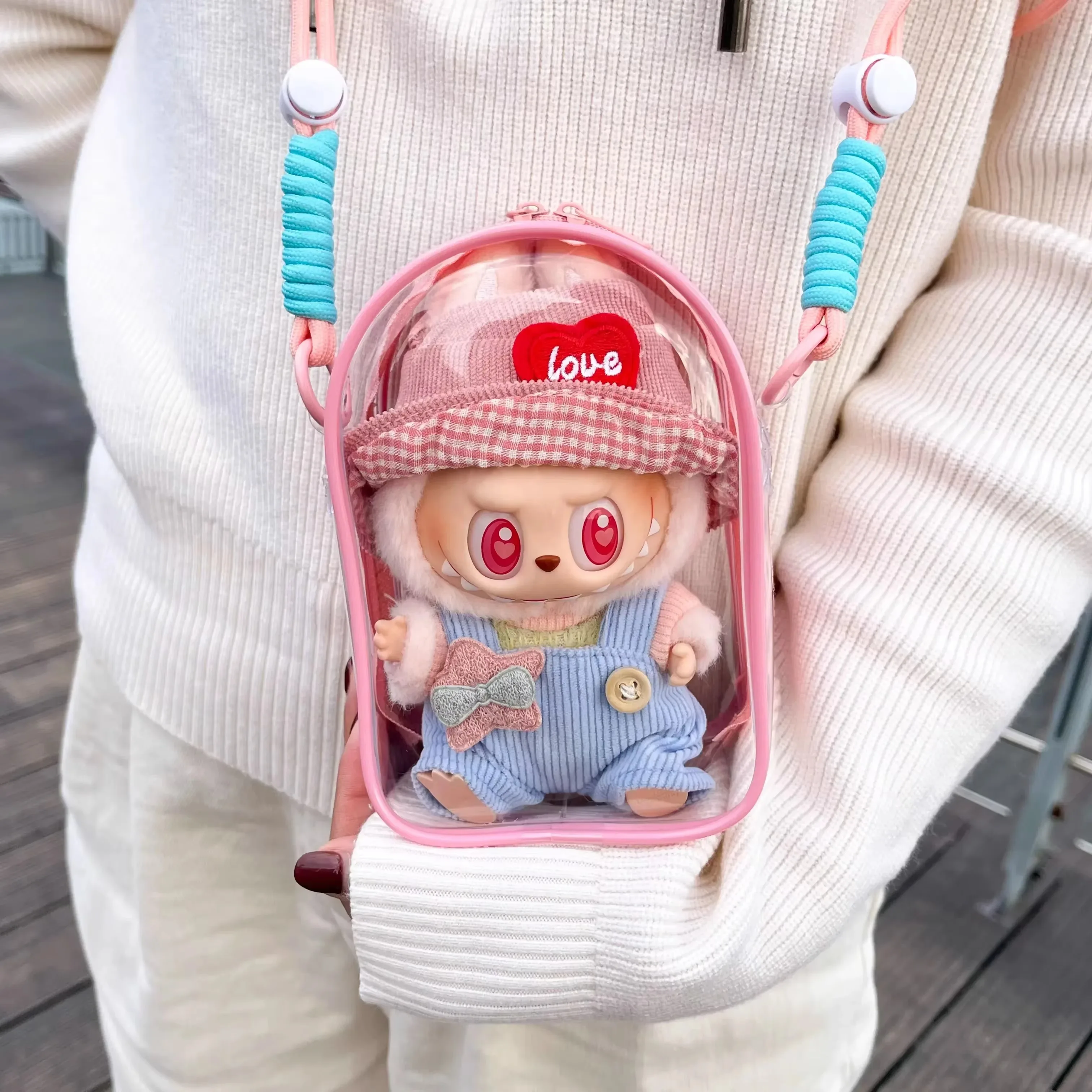 Labubu Protect Case - Sitting Party Cotton Doll Storage & Dustproof Bag