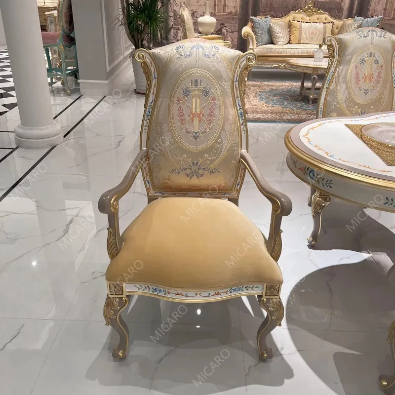 Alibaba Led Dining Table Set Luxury Italian Classic Solid Wood