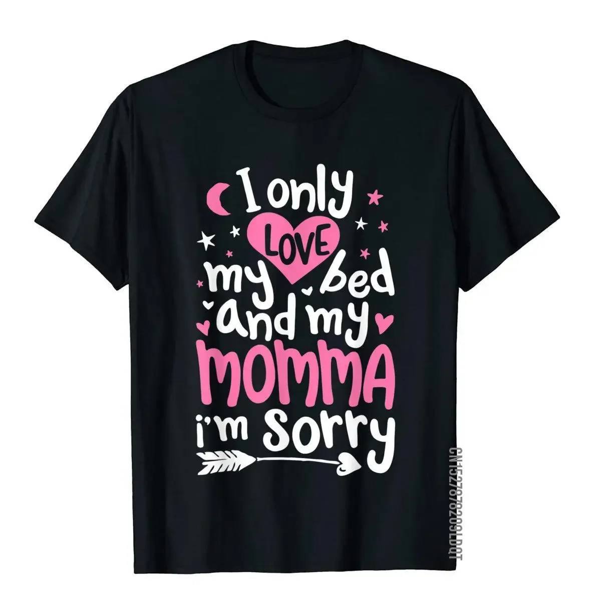 Коллекция 2024 года, я люблю только мою кровать и свою маму, извините, футболка, Детская футболка для девочек, Молодежные яркие хлопковые топы, рубашка с принтом для мужчин