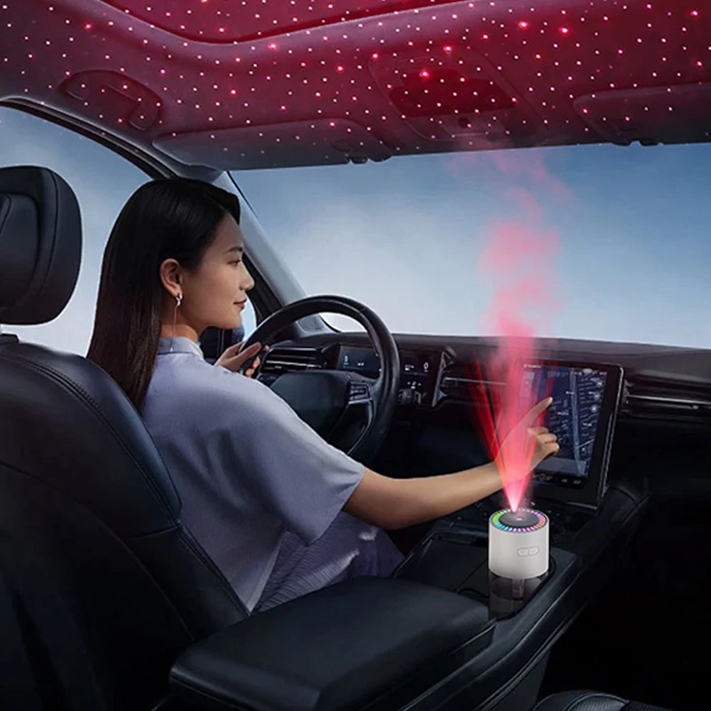Car Air Humidifier with RGB LED Light Rechargeable Portable Mini Spray Mist Humidifier Purifier Humificador for Bedroom Home Car