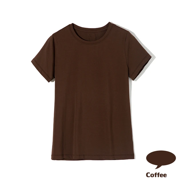 T Shirt Women Cotton Elastic Basic 