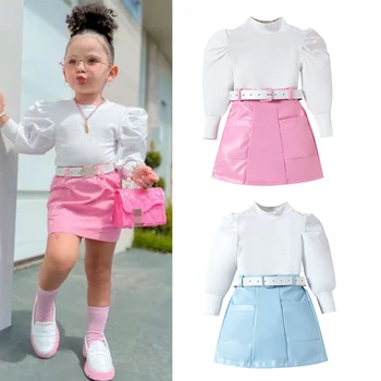 Girls Puff Sleeve Set 1