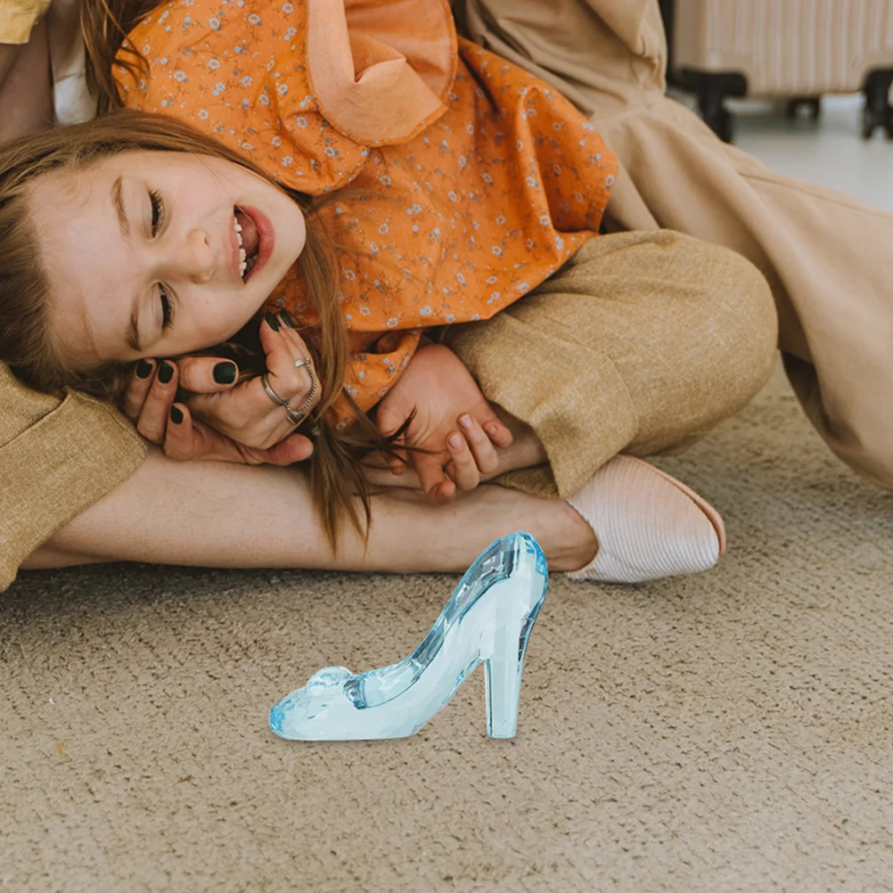 

2pcs Crystal Shoe Adornment High Heel Shoes Ornament Decorative Shoe Statues