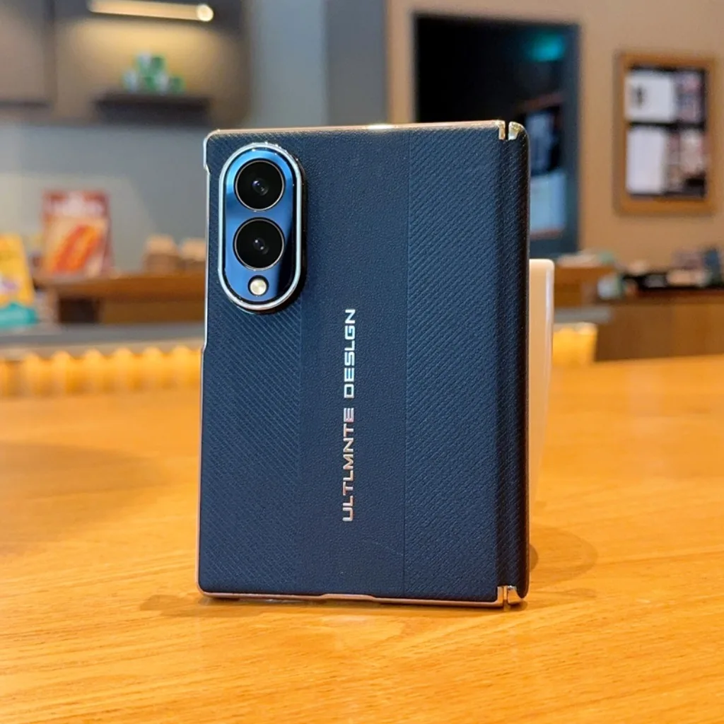 Carbon Fiber Texture PU Leather Shockproof Phone Case with Electroplated Frame