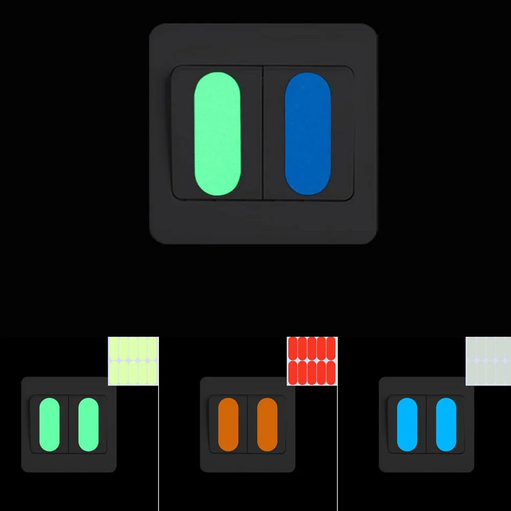 

Glow in the Dark Switch Panel Button Sticker DIY Luminous Indicating Strip Night Light Wall Decorative Sticker Home Decor Decal