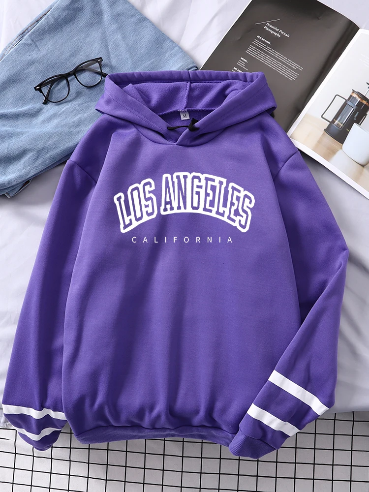 

Los Angeles California USA Printed Female Long Sleeves Fashion O-Neck Style Sweatshirt Oversized Soft Pullovers Womens Clothes