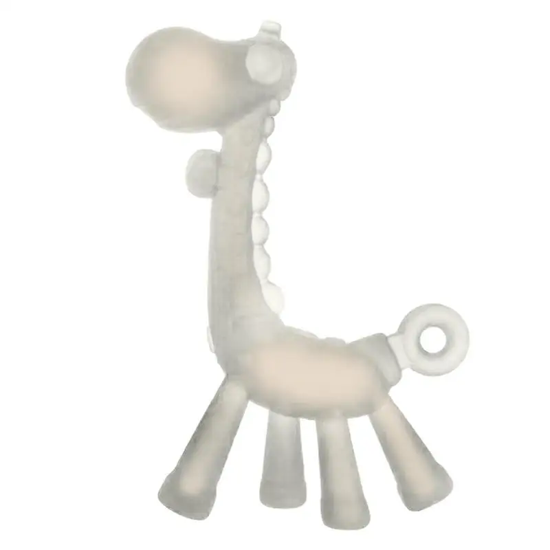 

Silicone Teether Toy Soothing Giraffe Shape Toy For Molar Anti-Scratch Chewing Supplies Gifts For Christmas Birthday And Other