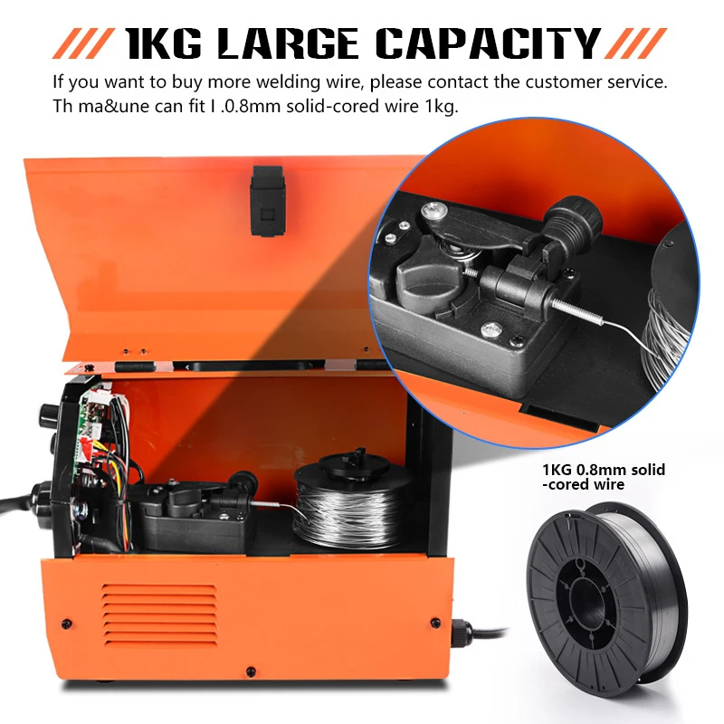 MIG-200 Airless Two-protection welding machine MIG/MMA/TIG Integrated Three-purpose multi-function Electric welding machine 6