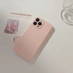 Minimalist Solid Color TPU Phone Case - Simple Injection Molding Design for iPhone 12 Pro (478-powder)