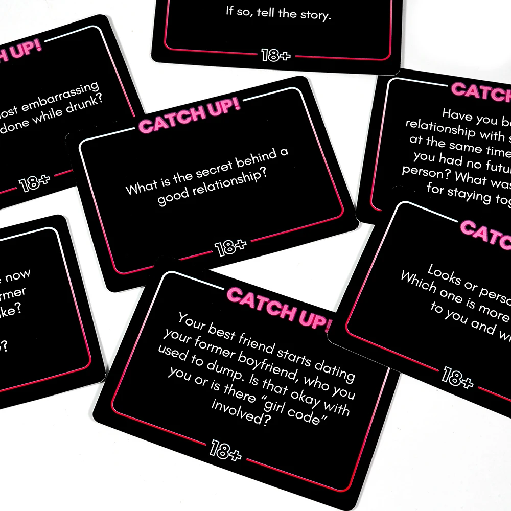 Catch Up Card Game Girls Night Party Game Spicy Thought Provoking Conversation Starters for Fun Girls Nights 4