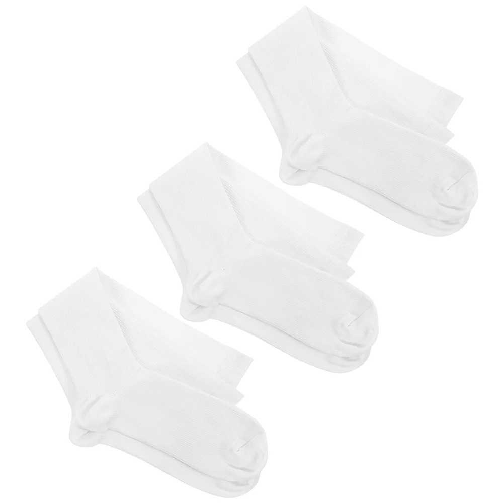 

3 Pairs Compression Socks Womens White Tube Sports Softball Football Baseball Men's