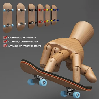 Scooter da dito in legno Tastiera in acero Ruote e cuscinetti Tastiere Novità professionali Regali Giocattoli divertenti per adulti e bambini