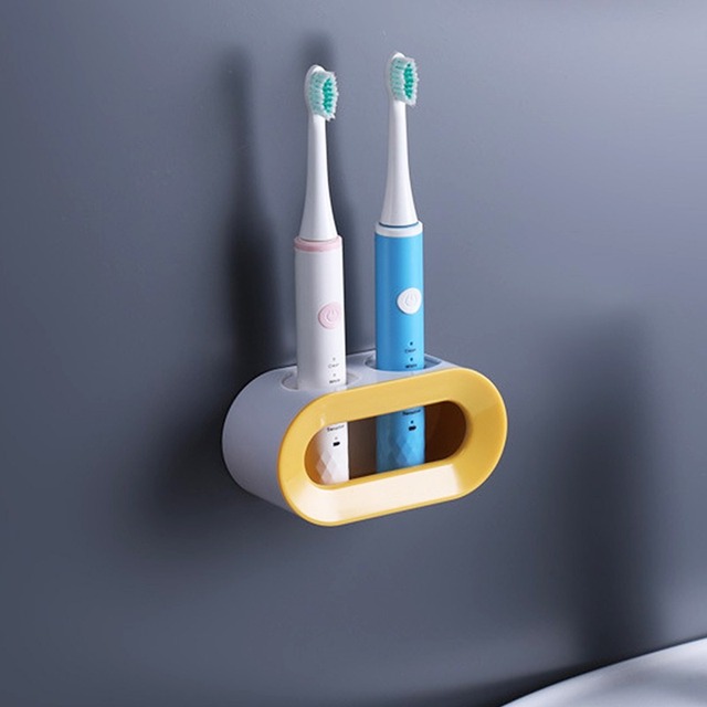 Toothbrush Holder Self-adhesive Toothbrush Stand Rack Wall-Mounted Toothbrush Organizer Space Save Bathroom Accessories