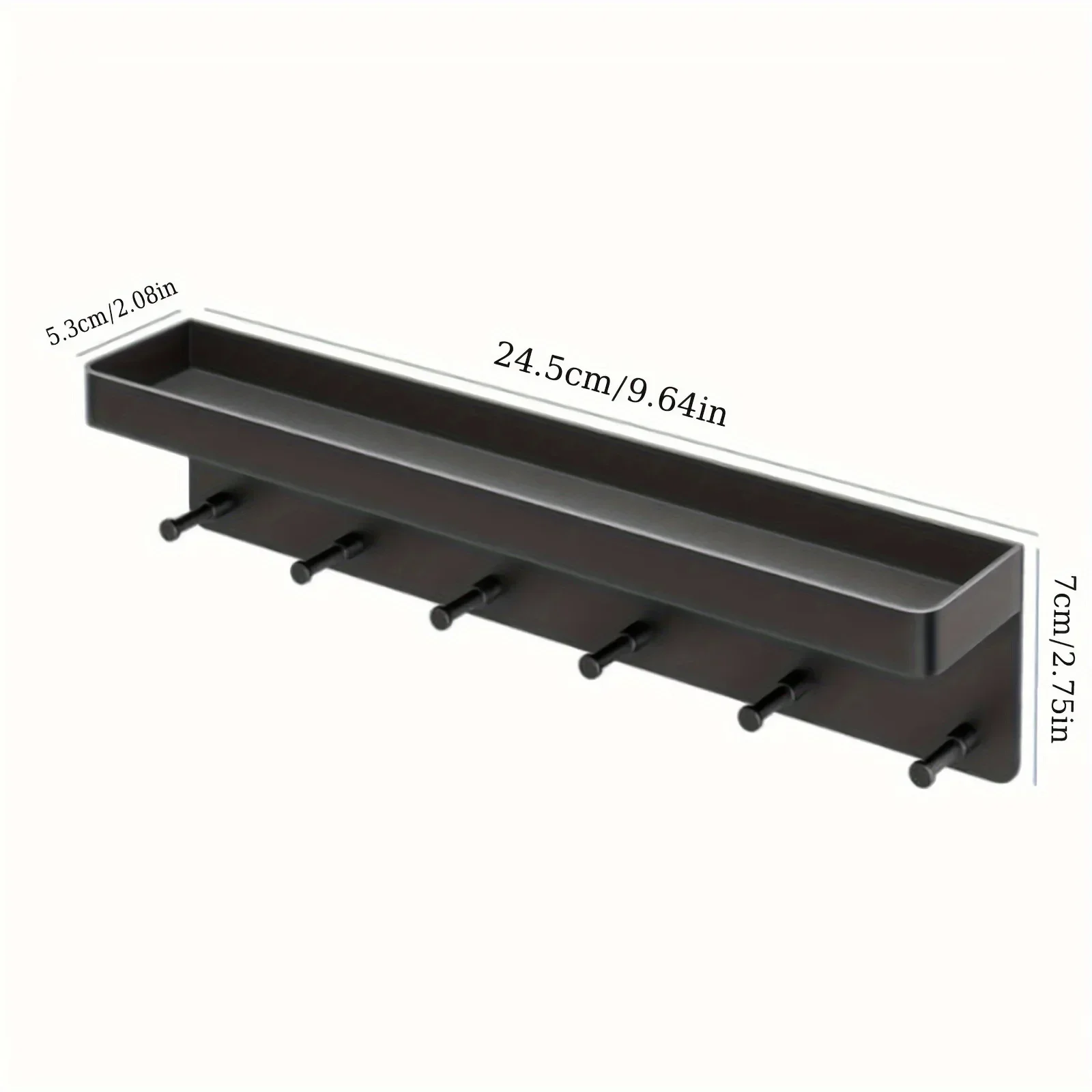 حامل مفاتيح لديكور الحائط، منظم رف البريد، شماعة أدوات المائدة مثبتة على الحائط مع رف تخزين 6 خطافات للحمام المطبخ