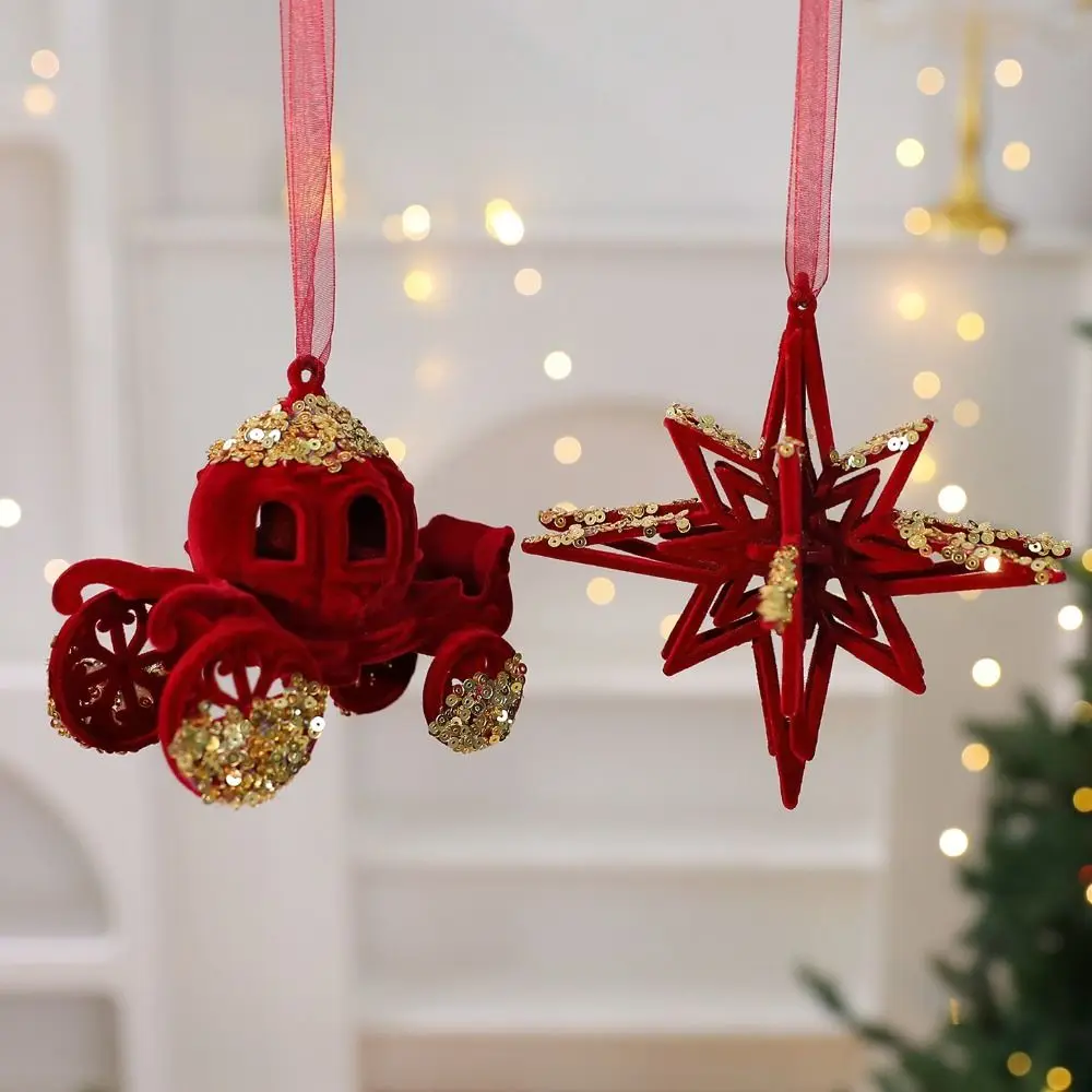 Red Velvet Christmas Tree Ornament Pendant