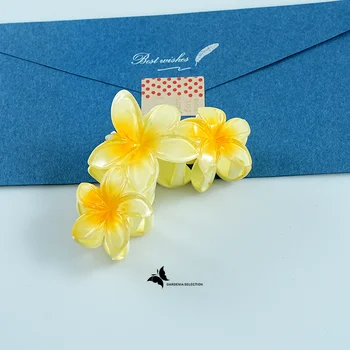 مشابك شعر على شكل زهرة بألوان الحلوى المتدرجة 8