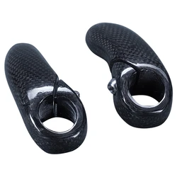 Ergonomic Full Carbon Fiber Mountain Bike Handlebar Ends - Lightweight 90g (Gloss)