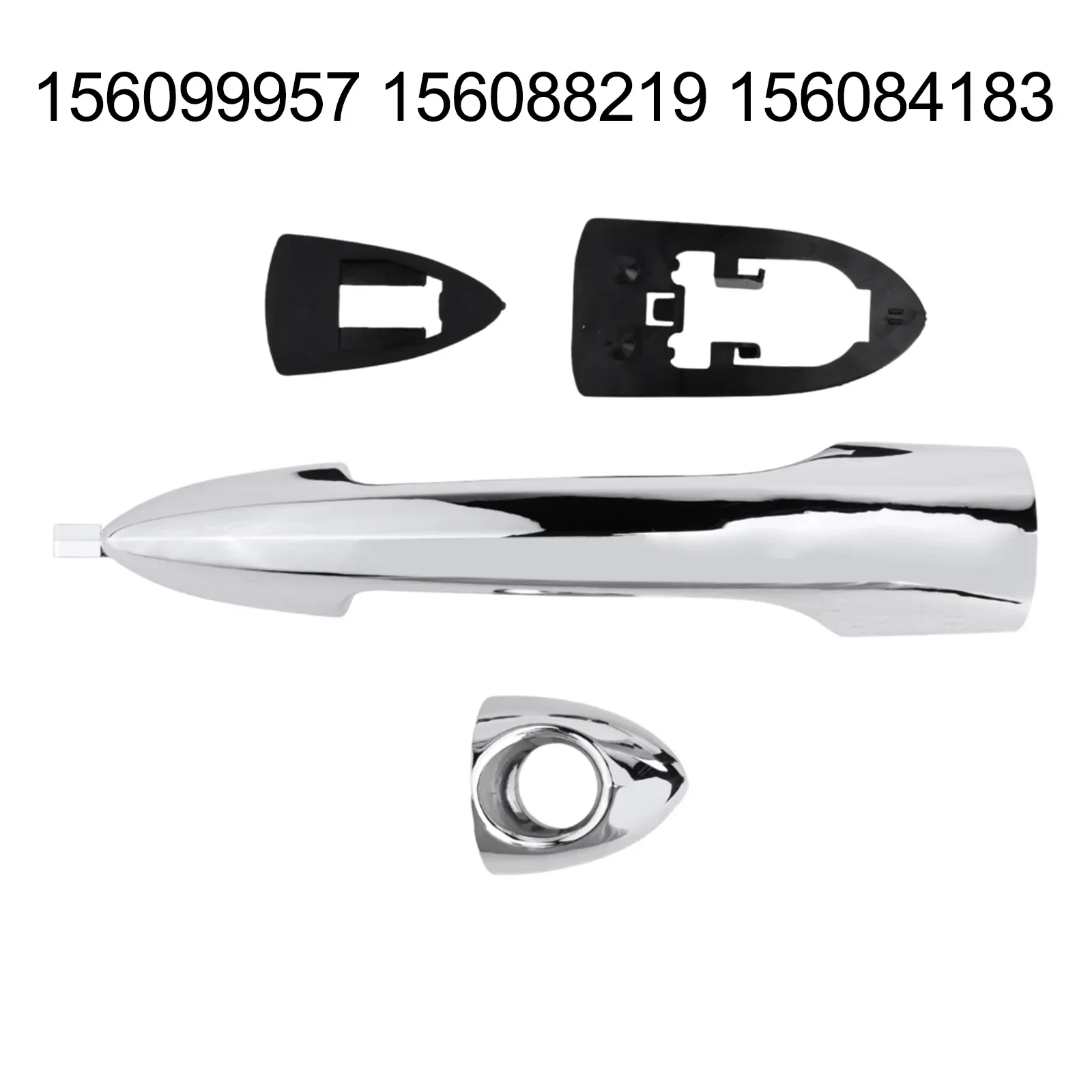 Maniglia Porta Esterna Senza Foro Per Alfa Romeo Giulietta (2010-2020) E Mito (2008-2018) - Argento ABS, Ricambio OEM 156099956