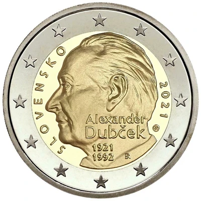 Slovacchia 2021 Moneta Commemorativa Compleanno Di Alexander Doppiek Centennial 2 Euro Unc Nuovo Di Zecca