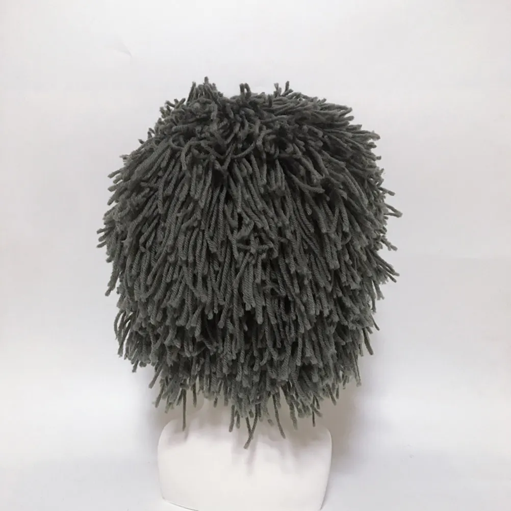 1Pcs 겨울 스키 모자 44-50Cm 두꺼운 따뜻한 모자 마스크 귀 덮개 야외 스포츠 방풍 얼굴 보호 노인을위한 선물 그레이