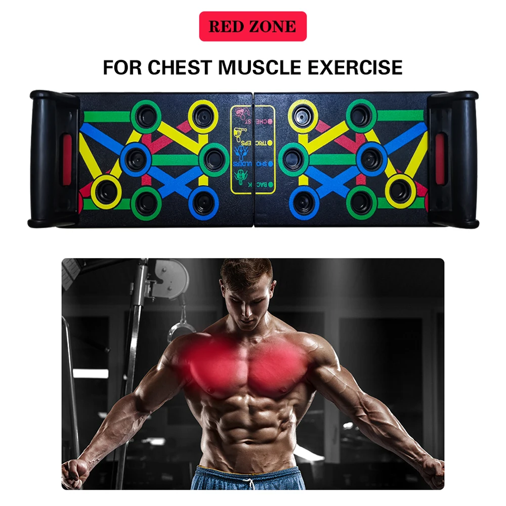 Push Up Board 14 in 1 Push-Up Rack Board Stand For ABS Abdominal Muscle Building Exercise Fitness