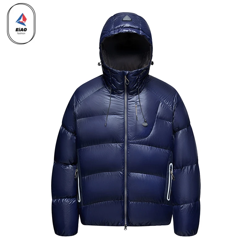 EIAO High Luxury Down Jacket Men Women Winter 2025 Travel Portable Lightweight White Duck Down Coat Snow Warm Short Soft Puffer