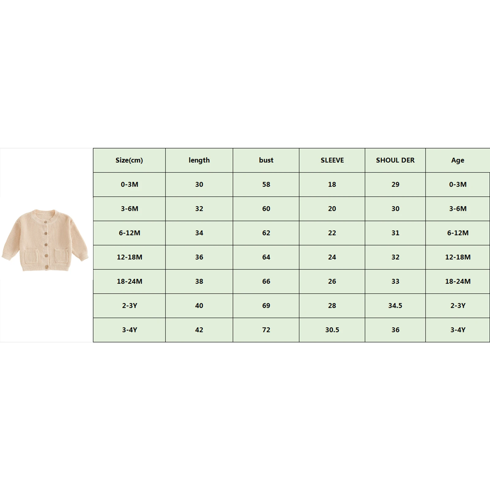   니트 가디건 솔리드 긴 소매 크루넥 버튼업 스웨터 포켓 포함 캐주얼 남아 여아 가을 옷