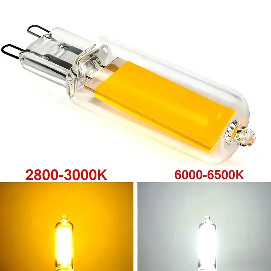 10개입 5개입 G9 LED 전구 12W 15W AC110V 220V 초고휘도 유리 램프 일정 전력 LED 조명 G9 COB 전구 조명