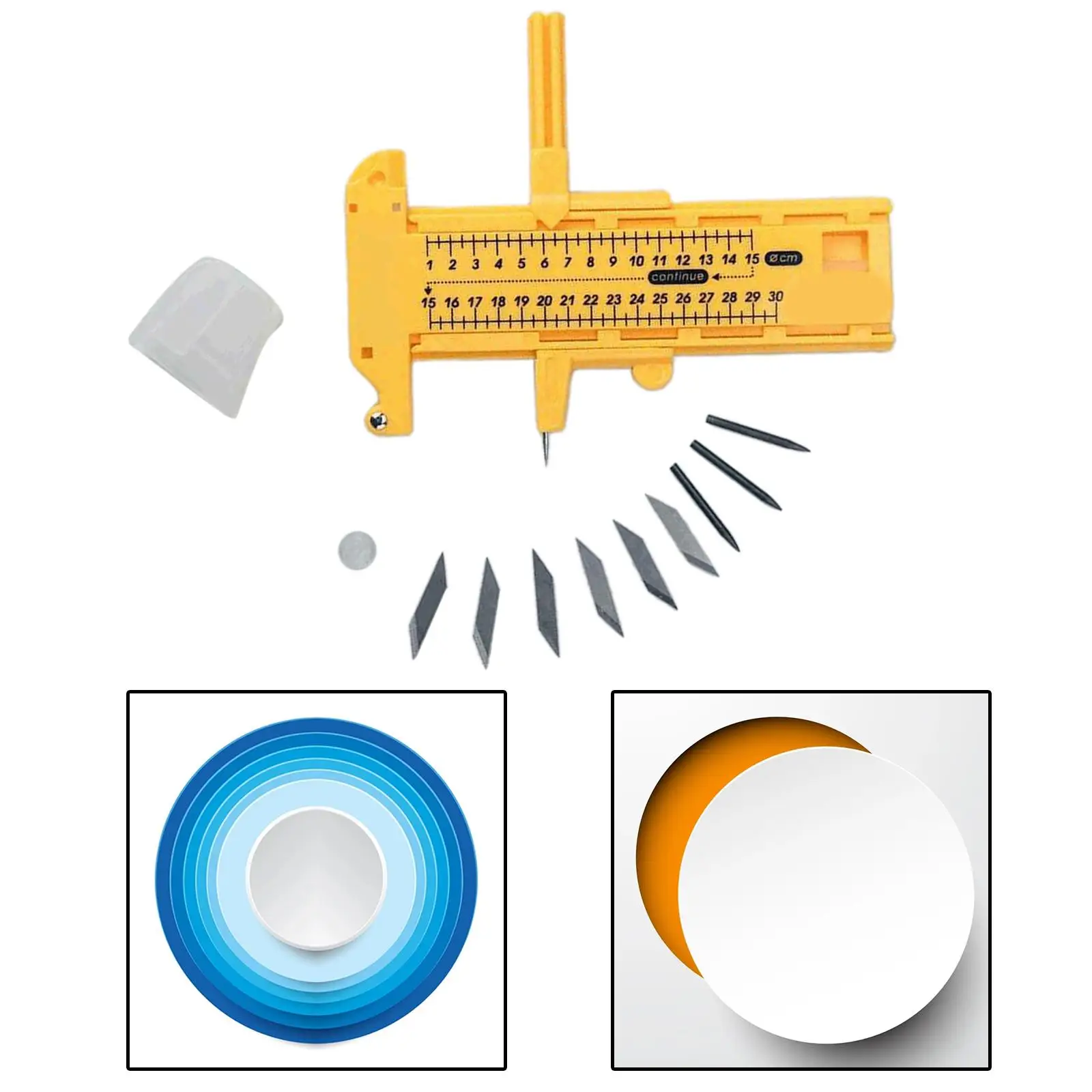 Rotary Compass Circle Cutter 10-300mm Paper Cardboard Vinyl Leather Art Craft Tool Handmade Diy Cutter Supplies Precise Measurin circular cutter