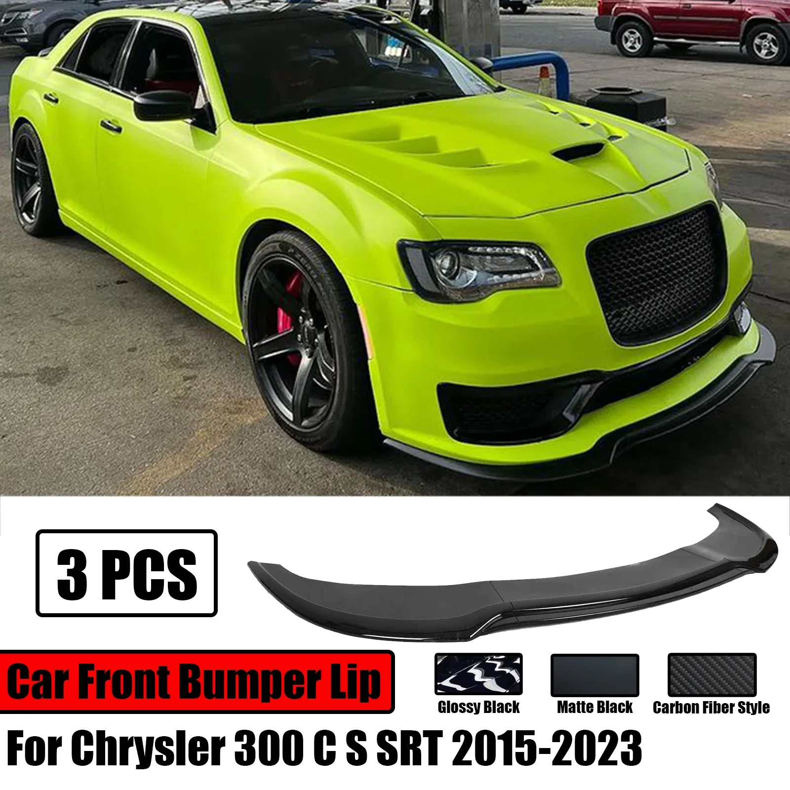 

3 шт., сплиттер для переднего бампера Chrysler 300 C S SRT 2015-2023
